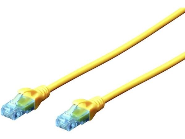 Digitus DK-1512-020/Y, 2 m, Cat5e, U/UTP (UTP), RJ-45, RJ-45, Keltainen