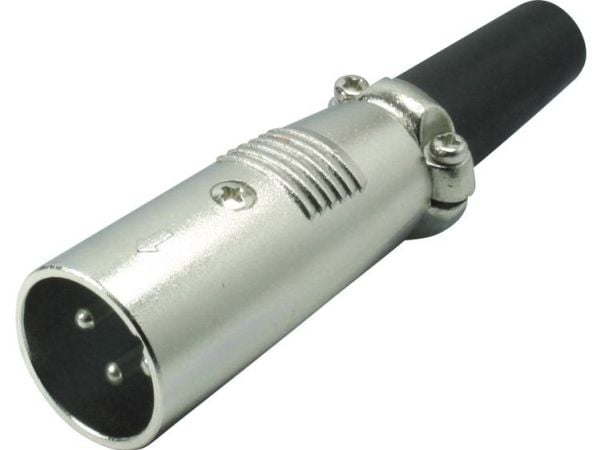 Kash 55000 XLR-kontakt rett Poler: 3 sølv 1 stk