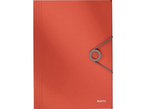 Leitz 45631020, Läppäkansio, A4, Polypropeeni (PP), Punainen, 150 arkkia, 80 g/m²