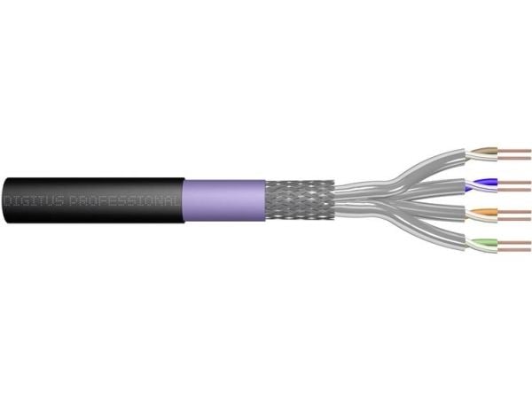 DIGITUS Professional - Samlet kabel - SFTP, PiMF - CAT 7 - utendørs, solid - svart, RAL 9005