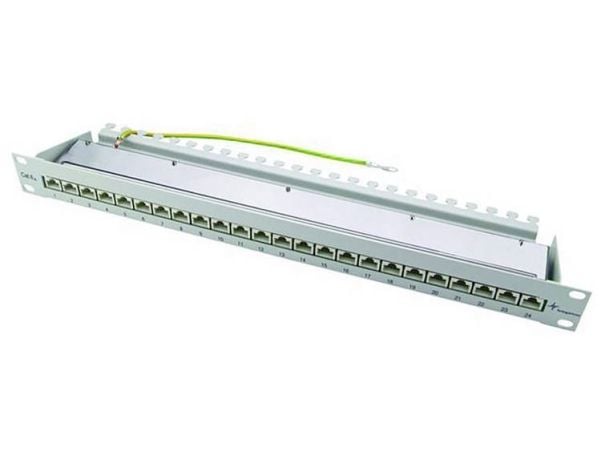 Telegärtner J02023S0050, 10 Gigabit Ethernet, RJ-45, Cat6a, Sort, 482,6 mm, 44 mm