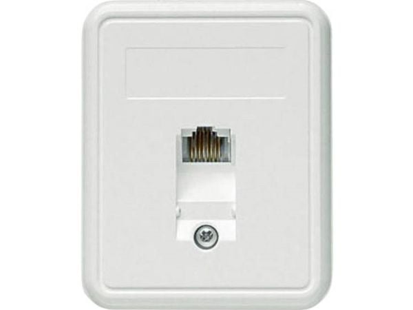 Vägguttag 1xRJ45 oskärmat Cat. 5e (A0174)