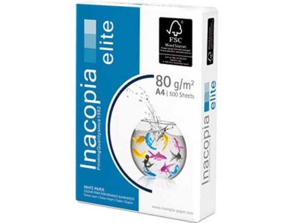 Inacopia elite A4 universelt skriverpapir DIN A4 80 g/m² 500 ark hvit
