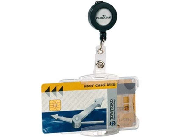 Durable DUAL SECURITY PASS HOLDER, Landskap/portrett, Gjennomsiktig, 80 cm, 85 mm, 54 mm, 10 stykker