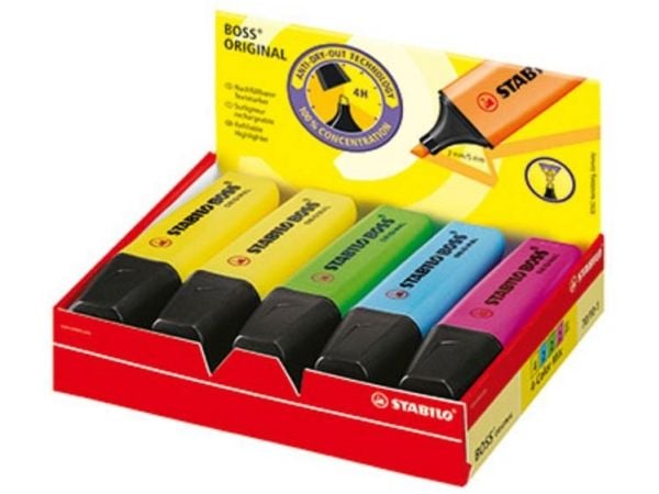 STABILO BOSS Original, 10 styck, Multi, Multi, Plast