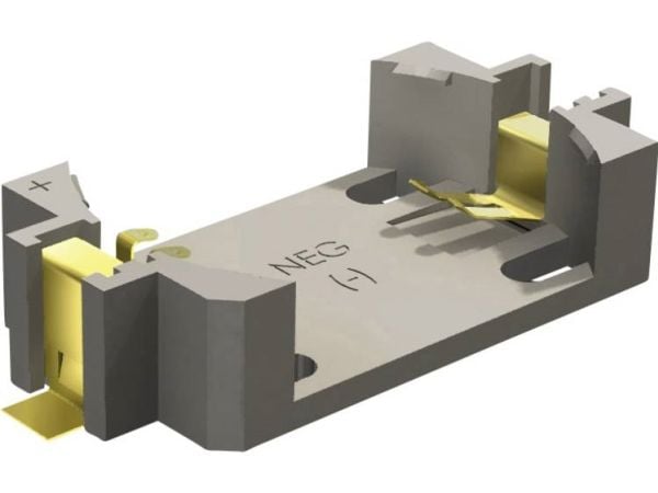 Keystone Electronics 1052 Knappcelleholder 1x CR 2450 Horisontal, Overflatemontering SMD (L x B x H) 36,41 x 16 x 7,47 mm