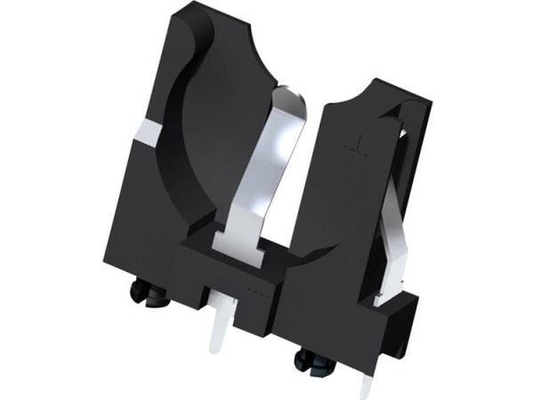 Keystone Electronics 1065 knappcells hållare 1x CR 2016, CR 2020, CR 2025, CR 2032 vertikal genomstickmontering THT (B x H x D) 26.42 x 23.31 x 7.6...