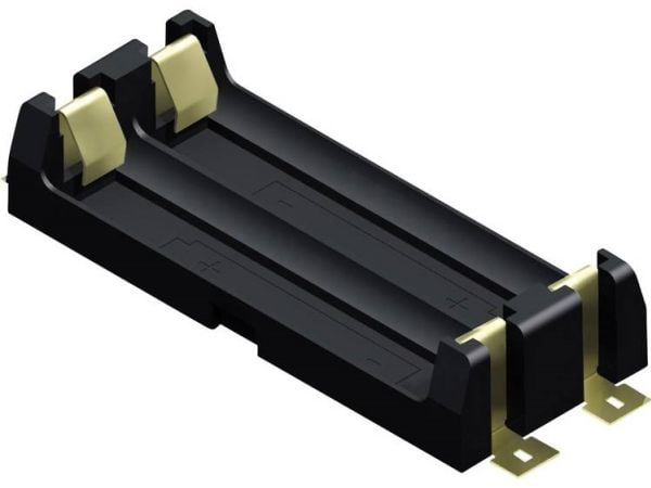 Keystone Electronics 1012 batteriholder for 2x R6 (AA) overflatemontering SMD 69x30x15 mm