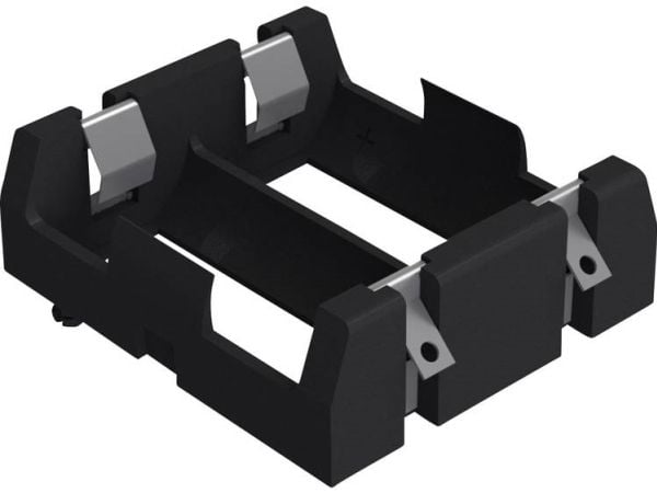 Keystone Electronics 1102 batteriholder for 2×18350 (loddetilkobling) 49×40×15 mm