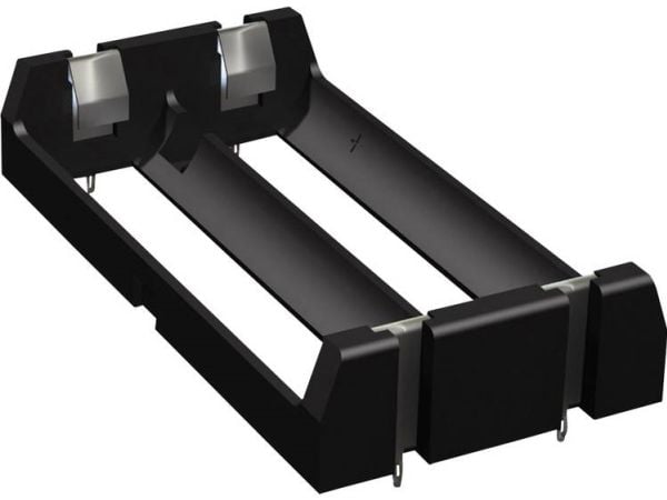 Keystone Electronics 1049 batteriholder 2x18650 gjennom stikkmontasje THT (L x B x H) 77 x 40 x 15 mm