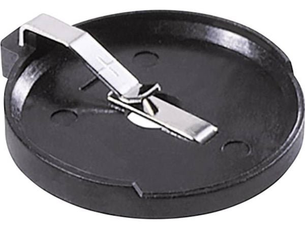 MPD BH3000 knappebatteriholder | 1x BR 3032 | horisontal | gjennomgangsmontering THT | 37 x 33 x 15 mm