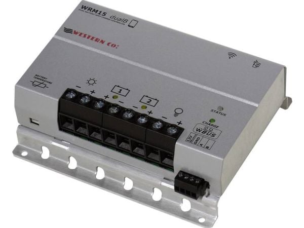 Western Co. WRM15 dualB solcelle-laderegulator MPPT 12 V, 24 V 15 A