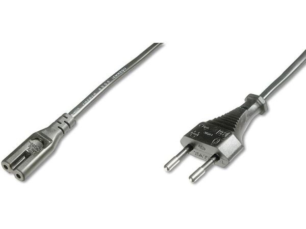 ASSMANN - Strømkabel - IEC 60320 C7, Europlug til Europlug (han) - 1,8 m