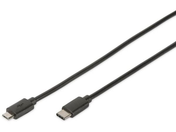 DIGITUS - USB-kaapeli - USB-C (han) til Micro-USB Type B (han) - USB 2.0 - 3 A - 1,8 m - lajittelu