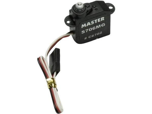 Mini-servo Master S706 MG Analog-servo Titanium Liitinjärjestelmä Universal (Graupner/JR/Futaba)