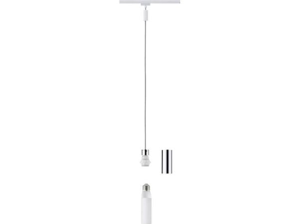Paulmann 2Easy, 1 ampuller, E27, Kromfarget, Hvit