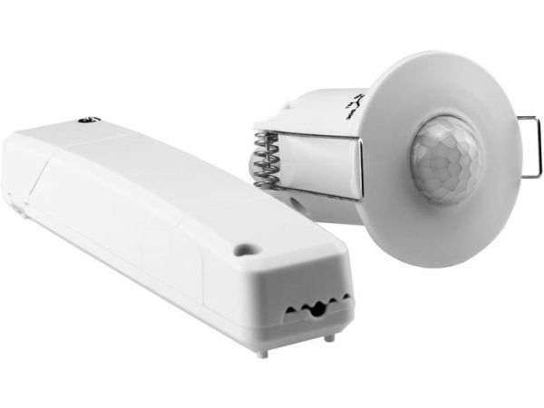 Grothe PIR bevegelsessensor tak/innfelt 94506 360° relé hvit IP20 (94506)