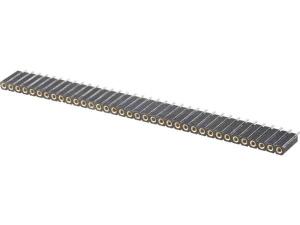TRU COMPONENTS Bøsningsliste (præcision) Antal rækker: 1 Poltal hver række: 36 TC-0306-036-1-50-10 1 stk