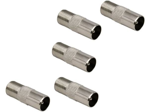 BKL Electronic 0403555 coax F-adapter (koaxkontakt IEC, F-hylsa) 5 st