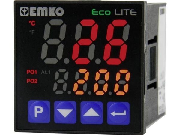 Emko ecoLITE.4.6.2R.0.0 Lämpötilansäädin Pt100, J, K, R, S, T, L -199 - +999 °C Rele 5 A (L x S x K) 90 x 48 x 48 mm