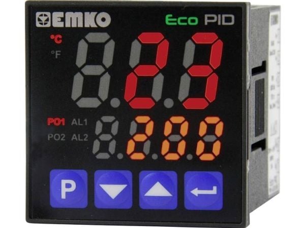 Emko ecoPID.4.6.2R.S.0 Temperaturregulator Pt100, J, K, R, S, T, L -199 till +999 °C Relä 5 A, SSR (L x B x H) 90 x 48 x 48 mm