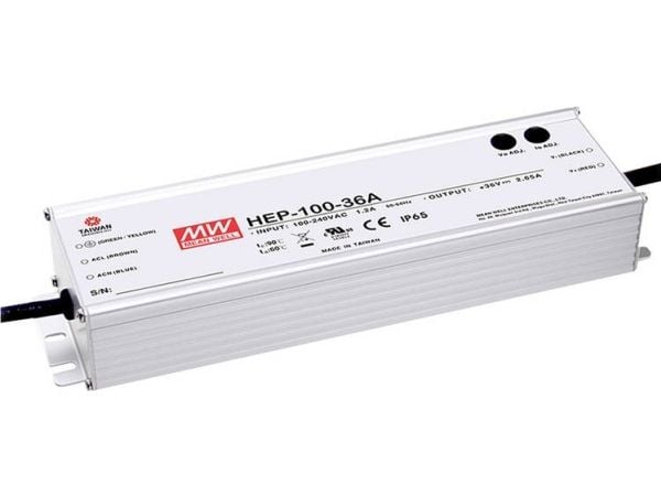MEAN WELL HEP-100-12A, 90 - 305 V, 100 W, 12 V, RoHS, 68 mm, 220 mm