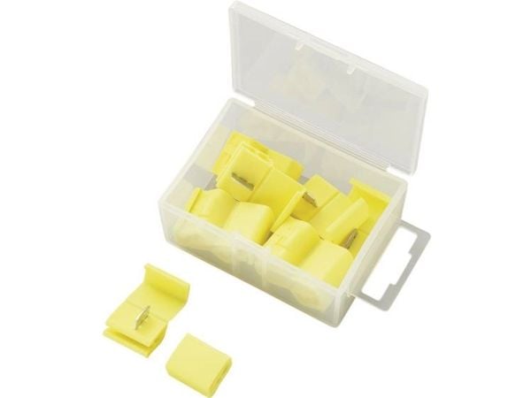 TRU COMPONENTS 566453 878100S15 Lynklemmeforbindelsesstykker fleksibel: 0,5-1,5 mm² stift: 0,5-1,5 mm² Poltal: 2 15 stk Rød