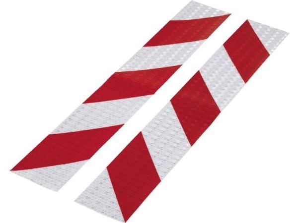 TOOLCRAFT RTS60/400-RD 1564046 Advarselsstriber RTS Rød, Sølv (L x B) 40 cm x 60 mm 1 set
