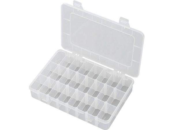 TRU COMPONENTS EKB-206 sortimentslåda (L x B x H) 200 x 130 x 35 mm, antal fack: 24, variabel underindelning