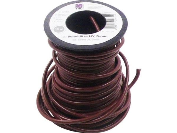 TRU COMPONENTS 1564478 Lanka LiY 1 x 1,50 mm² Ruskea 10 m