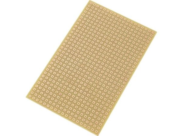 TRU COMPONENTS SU527785 Europrintplate hardt papir 16 x 10 cm 35 µm rutenett 5,08 mm 1 stk