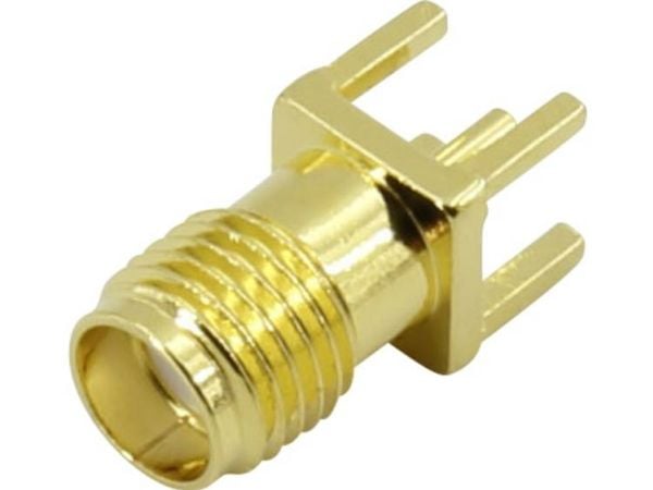 TRU COMPONENTS 93038c9 1386728 SMA-liitin Liitäntä, uppoasennus pystysuoraan 50 Ω 1 kpl