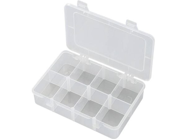 TRU COMPONENTS EKB-210 sortimentslåda (L x B x H) 185 x 133 x 42 mm antal fack: 8 variabel indelning