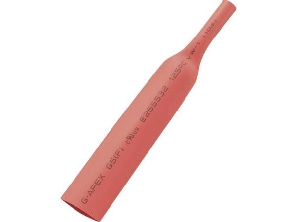 TRU COMPONENTS 1566770 Krympeslange uden lim Rød 25 mm 12,50 mm Krympningshastighed:2:1 5 m 5 m
