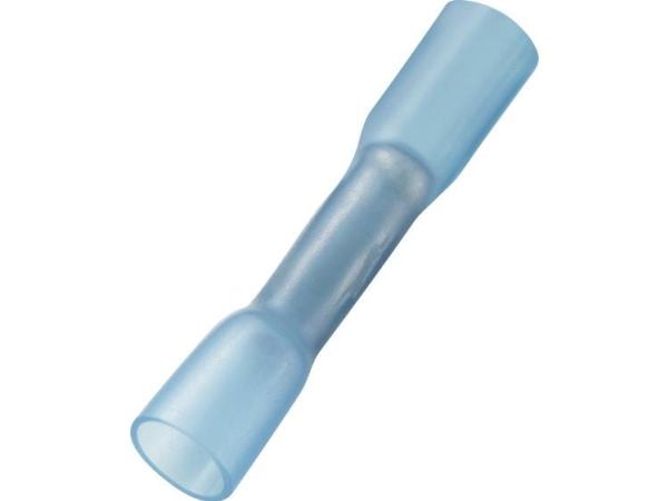 TRU COMPONENTS 739128 Crimpkonnektor Med krympeslange 1.50 mm² Helisoleret Blå 30 stk