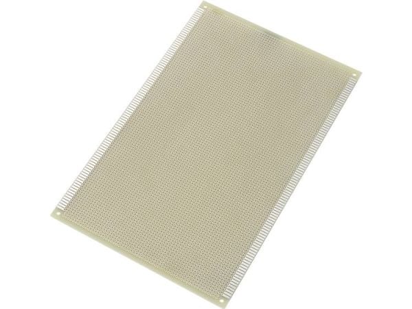 TRU COMPONENTS SUPCB002 printplate forsterket epoksy (L x B) 26,7 cm x 17 cm rutenett 2,54 mm 1 stk