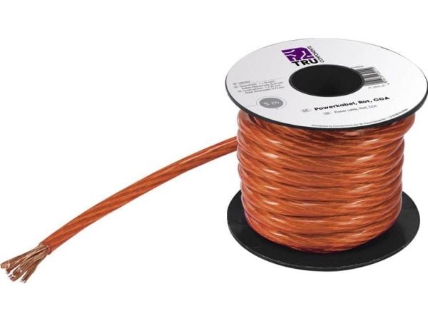 TRU COMPONENTS jordkabel 1 x 25 mm² röd 5 m