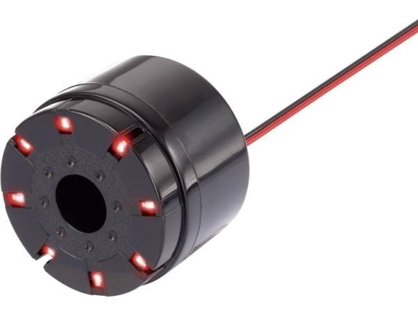 TRU COMPONENTS 1567766 piezoalarm 105 dB 12 V/DC intervalljud (1 st)