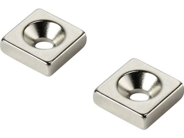 TRU COMPONENTS W10L10T3-M3 permanentmagnet rektangulær 10x10x3 mm N35 (maks. 80 °C) grense-temperatur