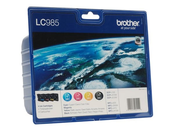 Brother LC985VALBPDR, 260 sivua, 4 kpl, Monipakkaus