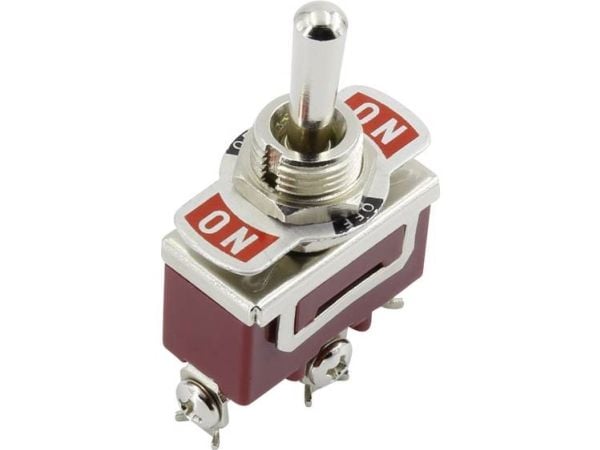 TRU COMPONENTS vippbrytare 1426623 XT-13B 250 V/AC 15 A, 1 x On/Off/On, klickande, 1 st