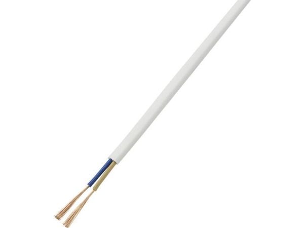 TRU COMPONENTS 1570218 Anslutningskabel 2 x 0,75 mm² Vit 20 m