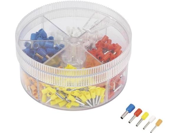 TRU COMPONENTS 739735 Kabelsko-sortiment 0.50 mm² 2.50 mm² Oranssi, Hvid, Gul, Rød, Blå 400 stk