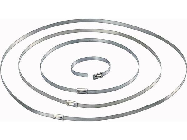 TRU COMPONENTS 1570838 Kabelbinder 201 mm 4,60 mm Sølv 10 stk 10 stk