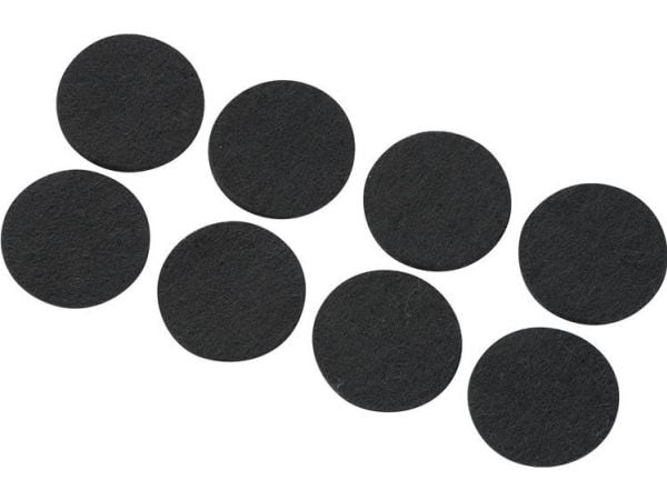 TRU COMPONENTS FP2503WT Huopatyynyt Itsekiinnittyvät, pyöreät Musta (Ø x K) 25 mm x 3 mm 8 kpl