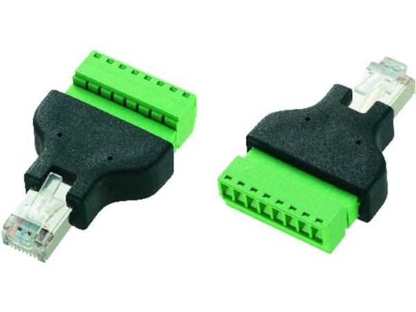 TRU COMPONENTS LT-RJ45 RJ45-liitin, ruuviliitäntä 569296 Liitin, suora 1 kpl