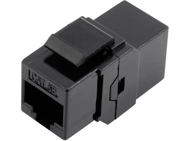 TRU COMPONENTS 93013c1176 RJ45 kaksoisliitin 1425900 sovitin, suora Musta 1 kpl