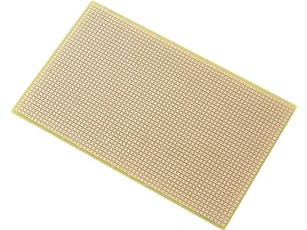 TRU COMPONENTS SU527427 Europrintplate epoksy (L x B) 16 x 10 cm, 35 µm, rutenett 2,54 mm, 1 stk