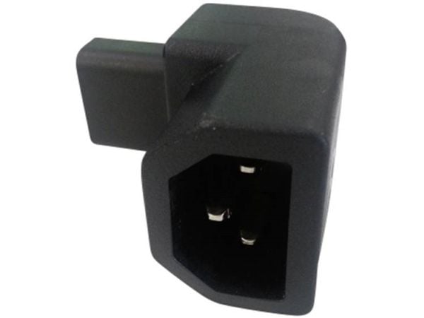 Nettadapter IEC C13 til IEC C14 samlet antall poler: 2 + PE sort IEC13214-R 1 stk.