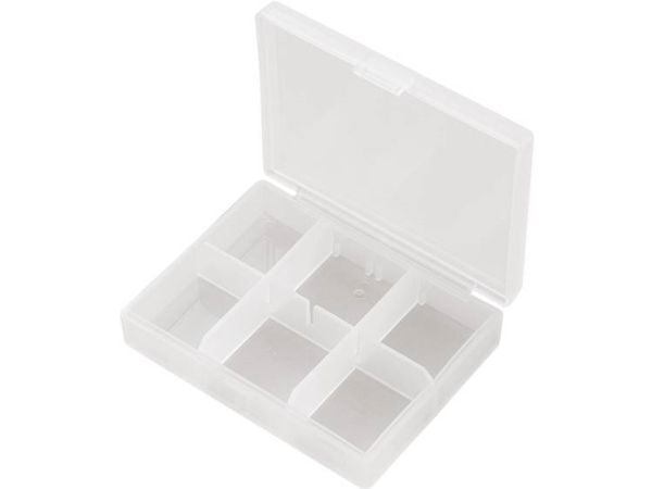 TRU COMPONENTS PP06-01 Valikoimalaatikko (L x S x K) 84 x 63 x 20 mm Lokeroiden lukumäärä: 6 Vaihteleva alajako 1 kpl